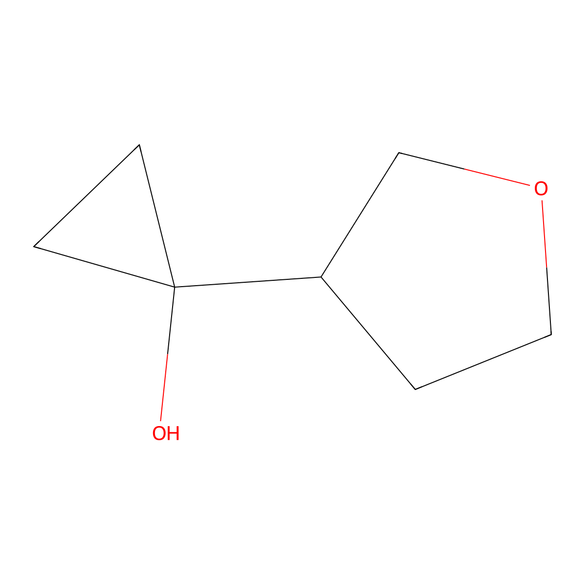 1-(Oxolan-3-yl)cyclopropan-1-ol molecular structure, CAS 1249103-98-7