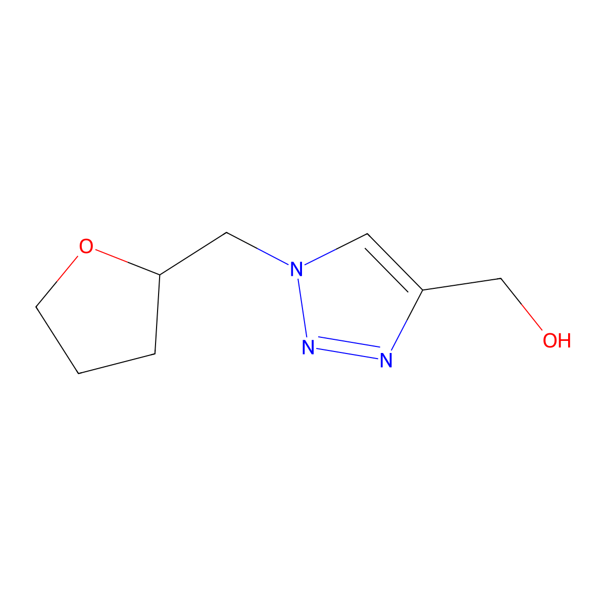{1-[(oxolan-2-yl)methyl]-1H-1,2,3-triazol-4-yl}methanol molecular structure, CAS 1249104-16-2