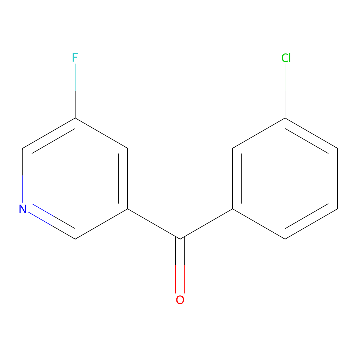 3-(3-Chlorobenzoyl)-5-fluoropyridine molecular structure, CAS 1249107-02-5