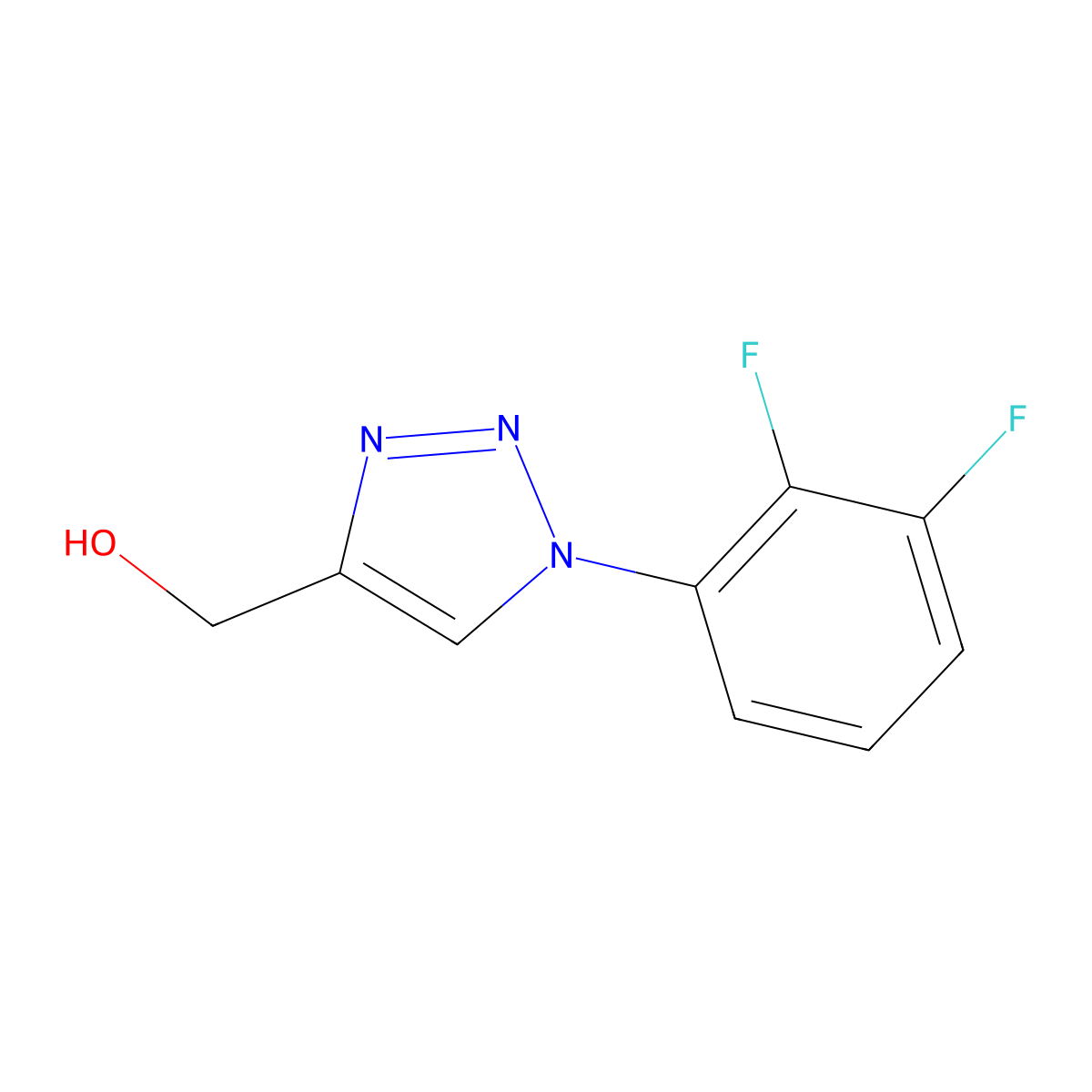 [1-(2,3-difluorophenyl)-1H-1,2,3-triazol-4-yl]methanol molecular structure, CAS 1249108-04-0