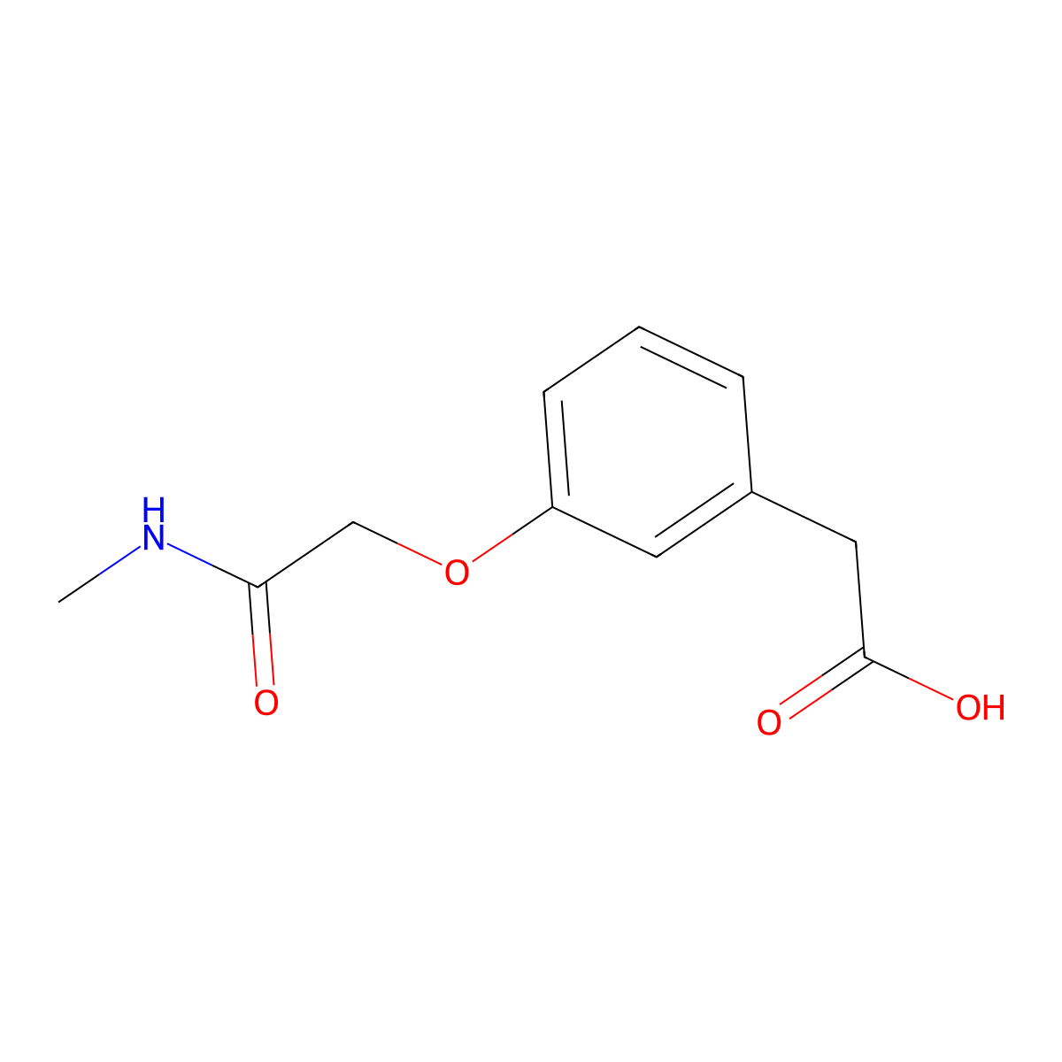2-{3-[(Methylcarbamoyl)methoxy]phenyl}acetic acid molecular structure, CAS 1249109-09-8