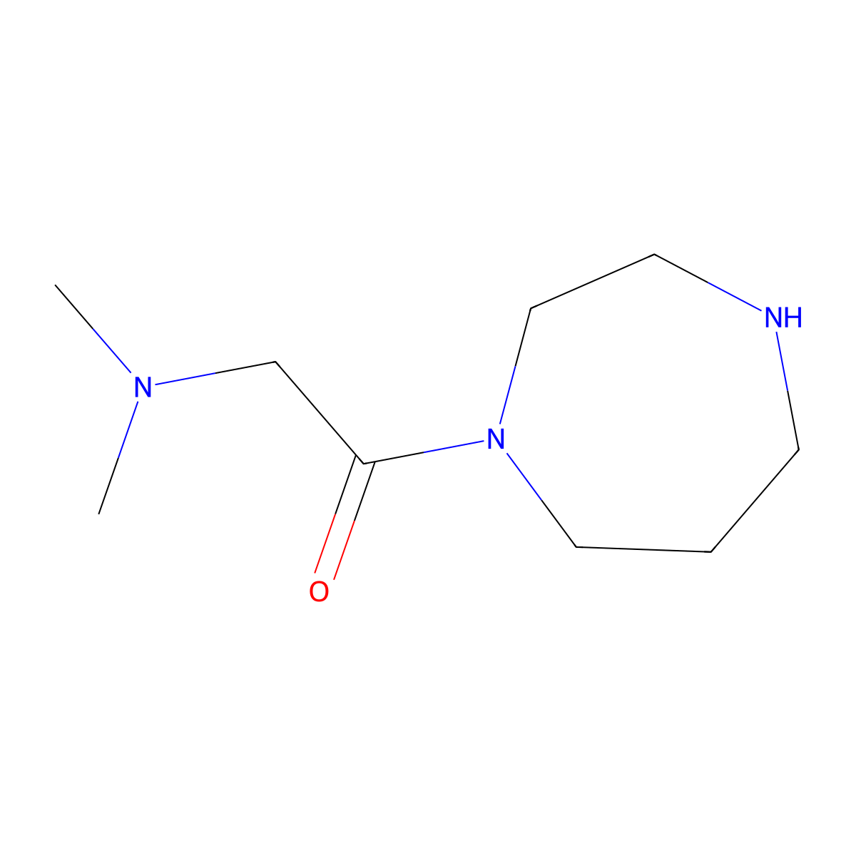 1-(1,4-Diazepan-1-yl)-2-(dimethylamino)ethan-1-one molecular structure, CAS 1249109-55-4