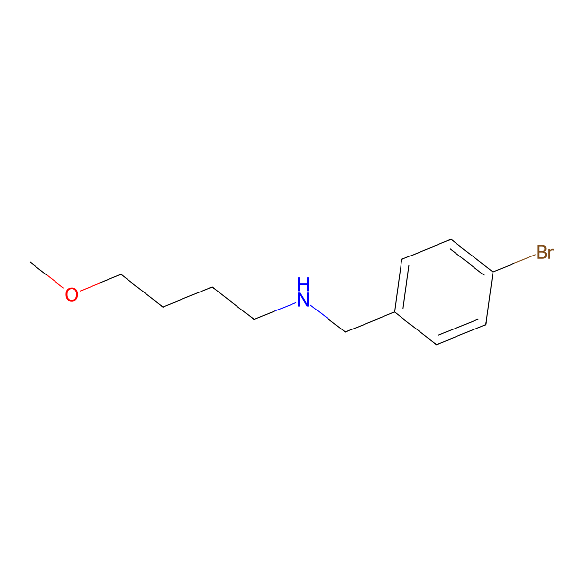 [(4-Bromophenyl)methyl](4-methoxybutyl)amine molecular structure, CAS 1249109-59-8