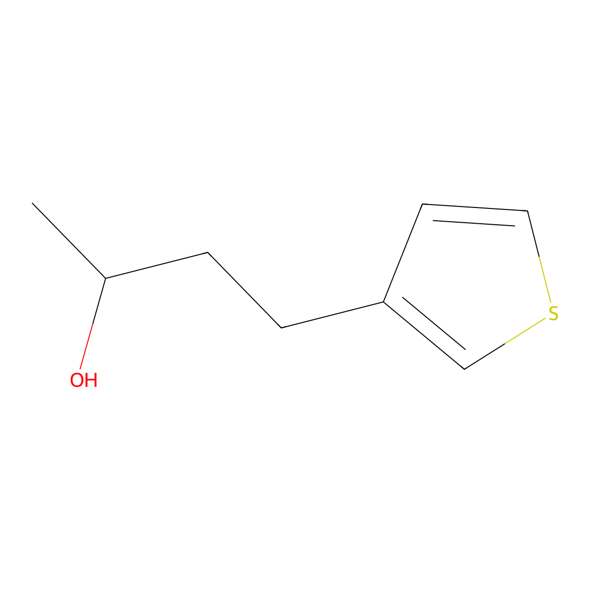 4-(Thiophen-3-yl)butan-2-ol molecular structure, CAS 1249111-13-4