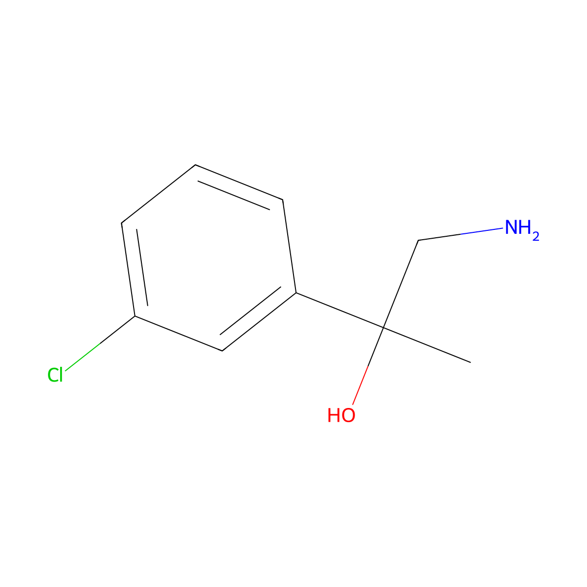 1-Amino-2-(3-chlorophenyl)propan-2-ol molecular structure, CAS 1249113-20-9