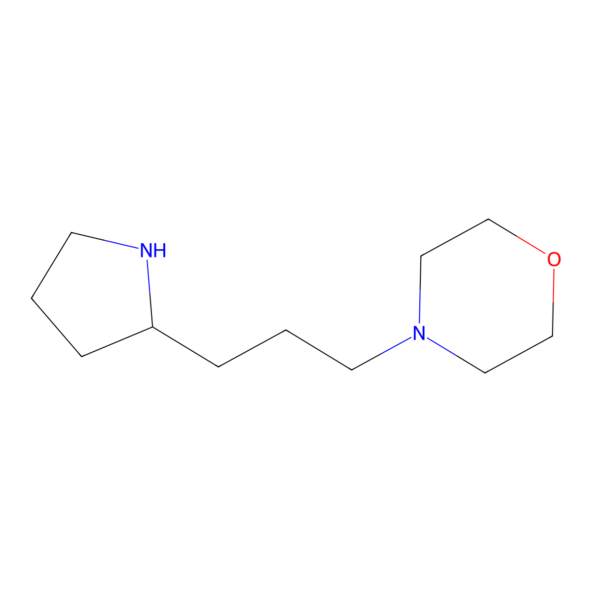 4-[3-(Pyrrolidin-2-yl)propyl]morpholine molecular structure, CAS 1249113-68-5