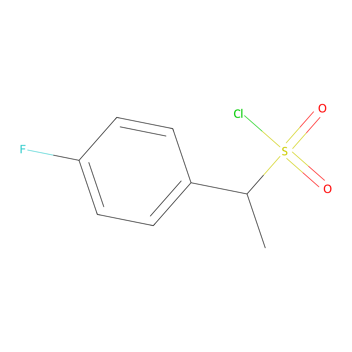 1-(4-Fluorophenyl)ethane-1-sulfonyl chloride molecular structure, CAS 1249114-54-2