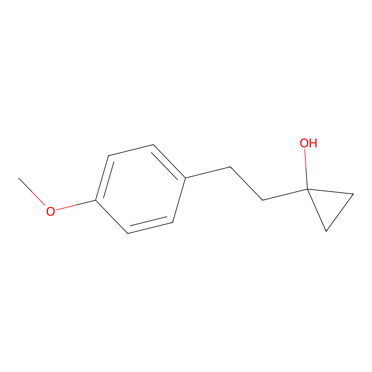 1-(4-Methoxyphenethyl)cyclopropan-1-ol molecular structure, CAS 1249115-53-4