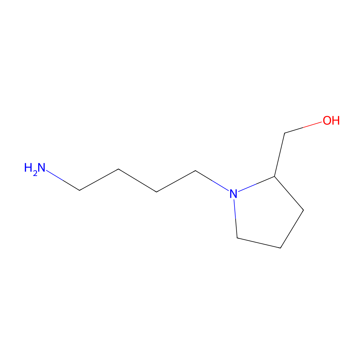 [1-(4-Aminobutyl)pyrrolidin-2-yl]methanol molecular structure, CAS 1249116-36-6