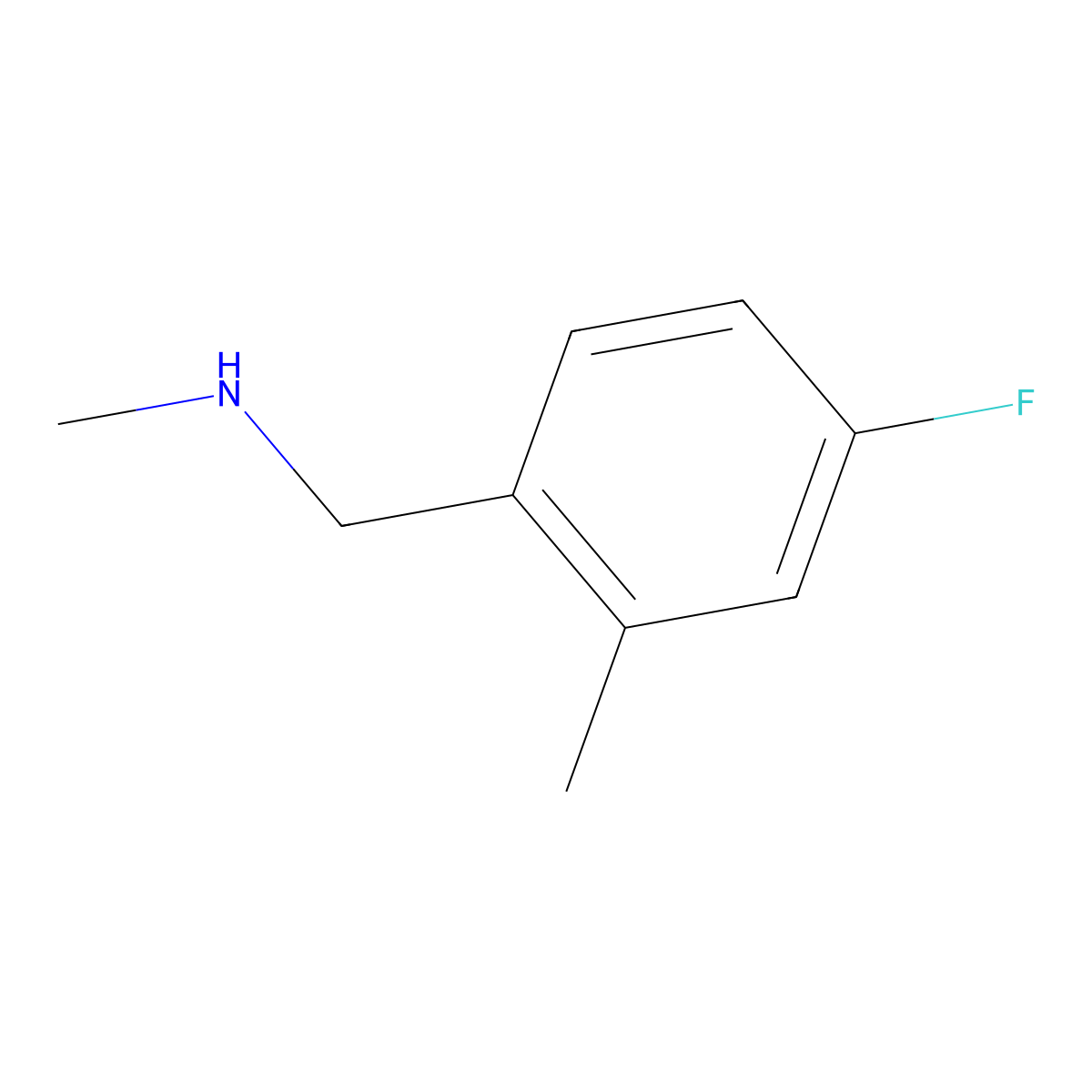 [(4-Fluoro-2-methylphenyl)methyl](methyl)amine molecular structure, CAS 1249121-13-8