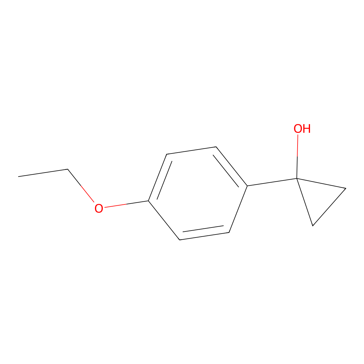 1-(4-Ethoxyphenyl)cyclopropan-1-ol molecular structure, CAS 1249123-59-8
