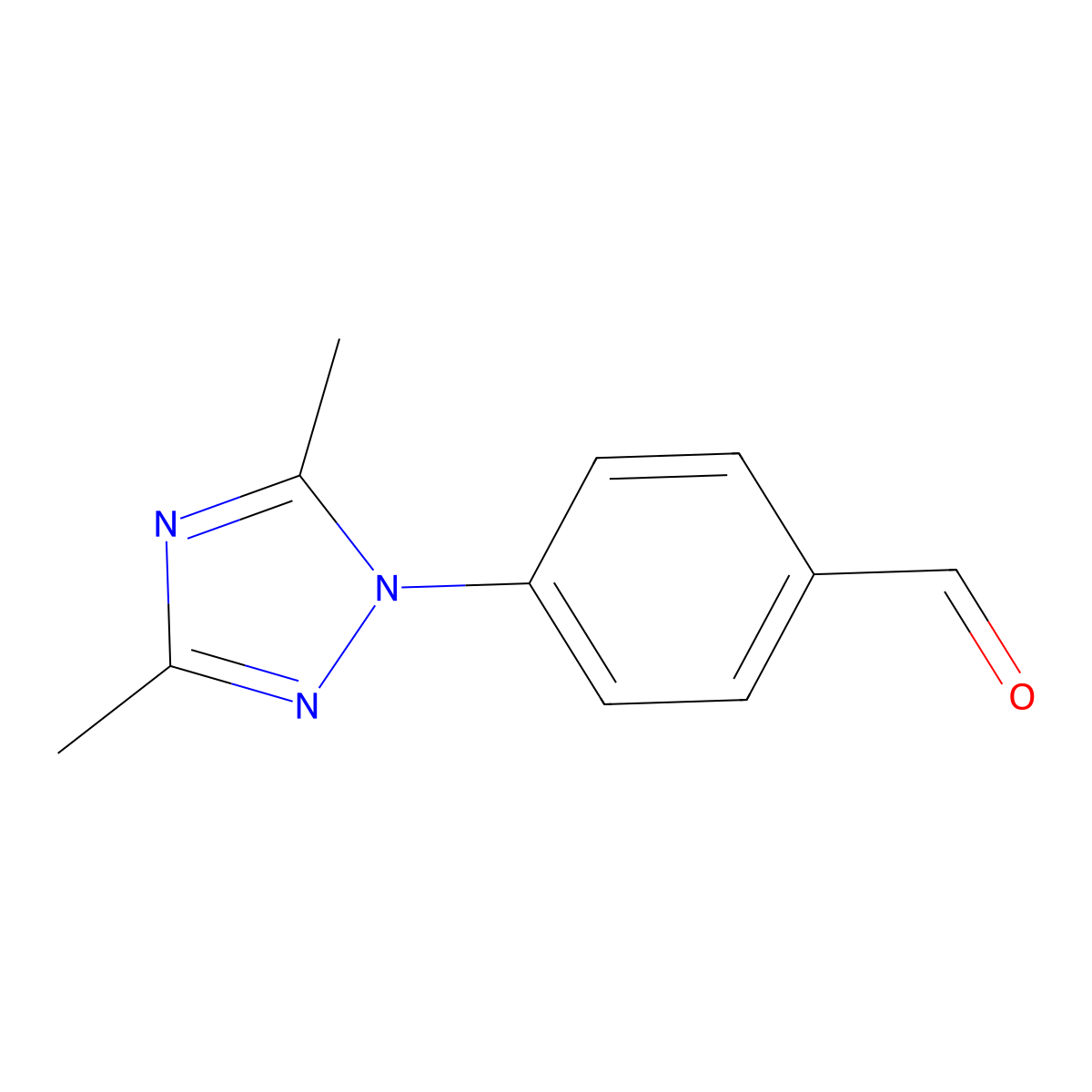 4-(dimethyl-1H-1,2,4-triazol-1-yl)benzaldehyde molecular structure, CAS 1249124-17-1