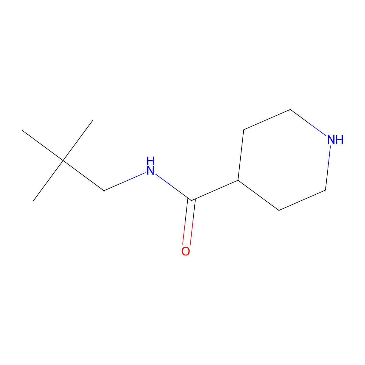 N-Neopentylpiperidine-4-carboxamide molecular structure, CAS 1249125-33-4