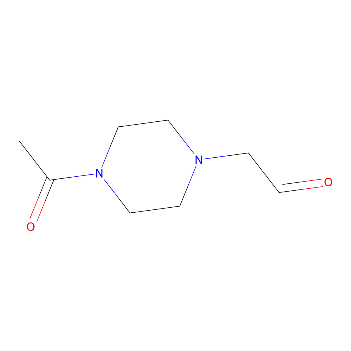 2-(4-Acetylpiperazin-1-yl)acetaldehyde molecular structure, CAS 1249125-41-4