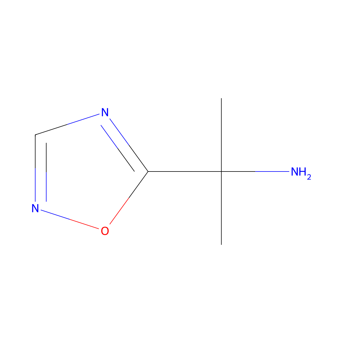 2-(1,2,4-Oxadiazol-5-yl)propan-2-amine molecular structure, CAS 1249127-64-7
