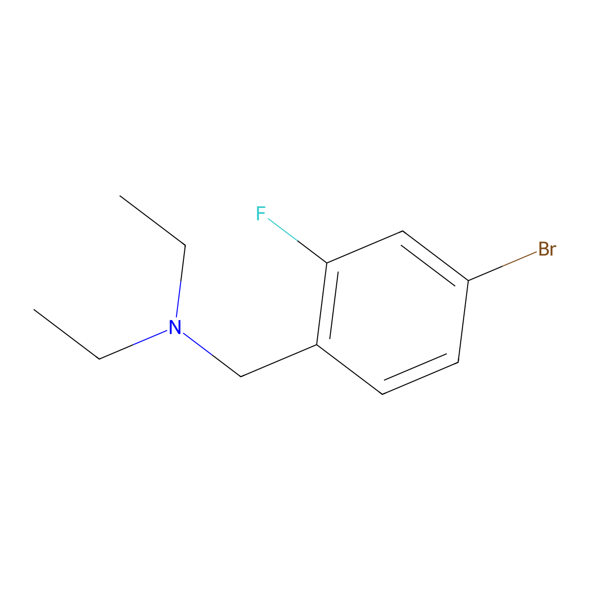 [(4-Bromo-2-fluorophenyl)methyl]diethylamine molecular structure, CAS 1249128-16-2