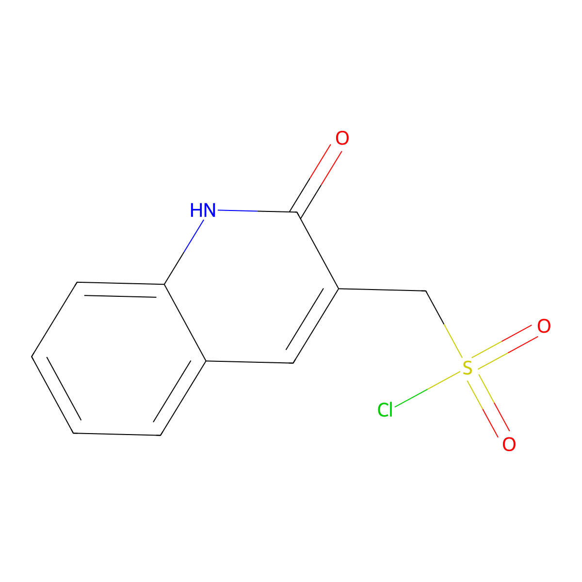 (2-Hydroxyquinolin-3-yl)methanesulfonyl chloride molecular structure, CAS 1249135-11-2
