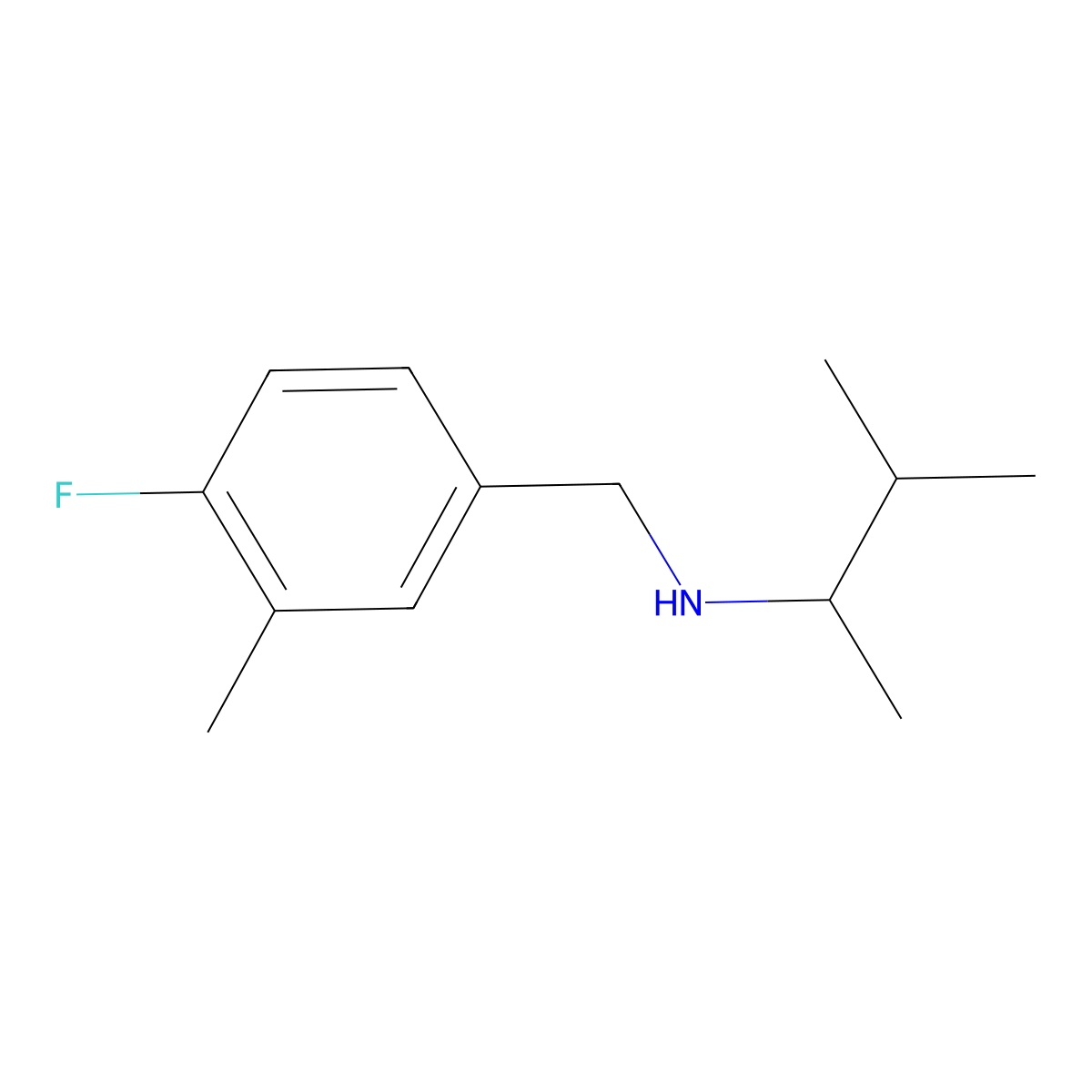 [(4-Fluoro-3-methylphenyl)methyl](3-methylbutan-2-yl)amine molecular structure, CAS 1249135-87-2