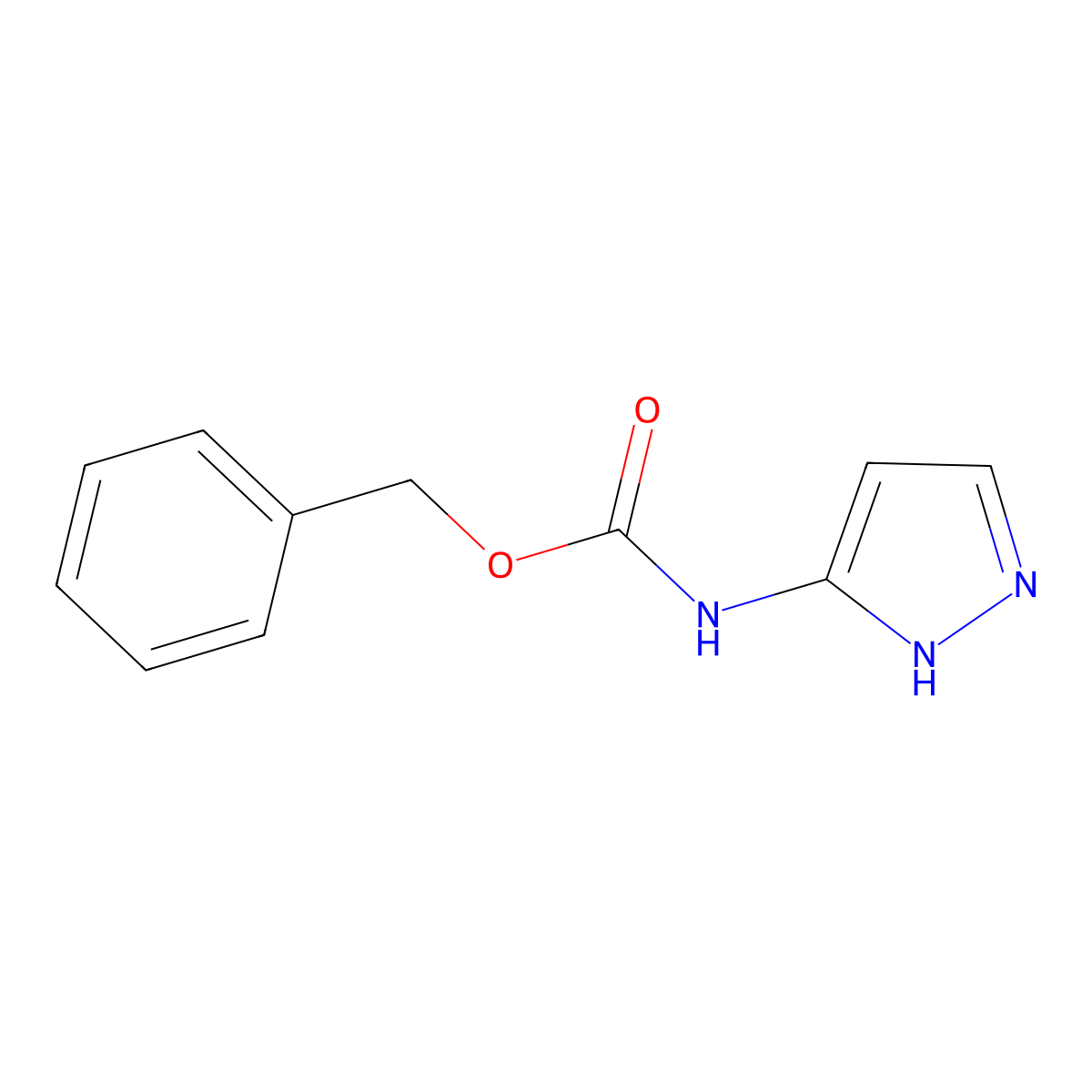 benzyl N-(1H-pyrazol-5-yl)carbamate molecular structure, CAS 1249139-55-6