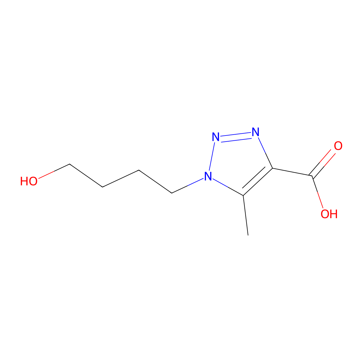 1-(4-Hydroxybutyl)-5-methyl-1h-1,2,3-triazole-4-carboxylic acid molecular structure, CAS 1249146-47-1