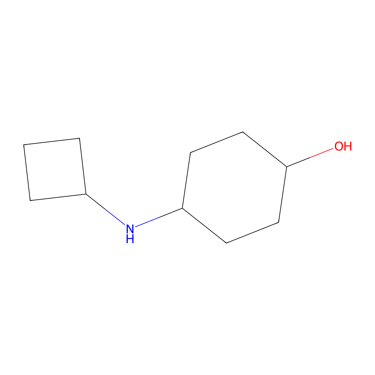 4-(Cyclobutylamino)cyclohexan-1-ol molecular structure, CAS 1249147-56-5