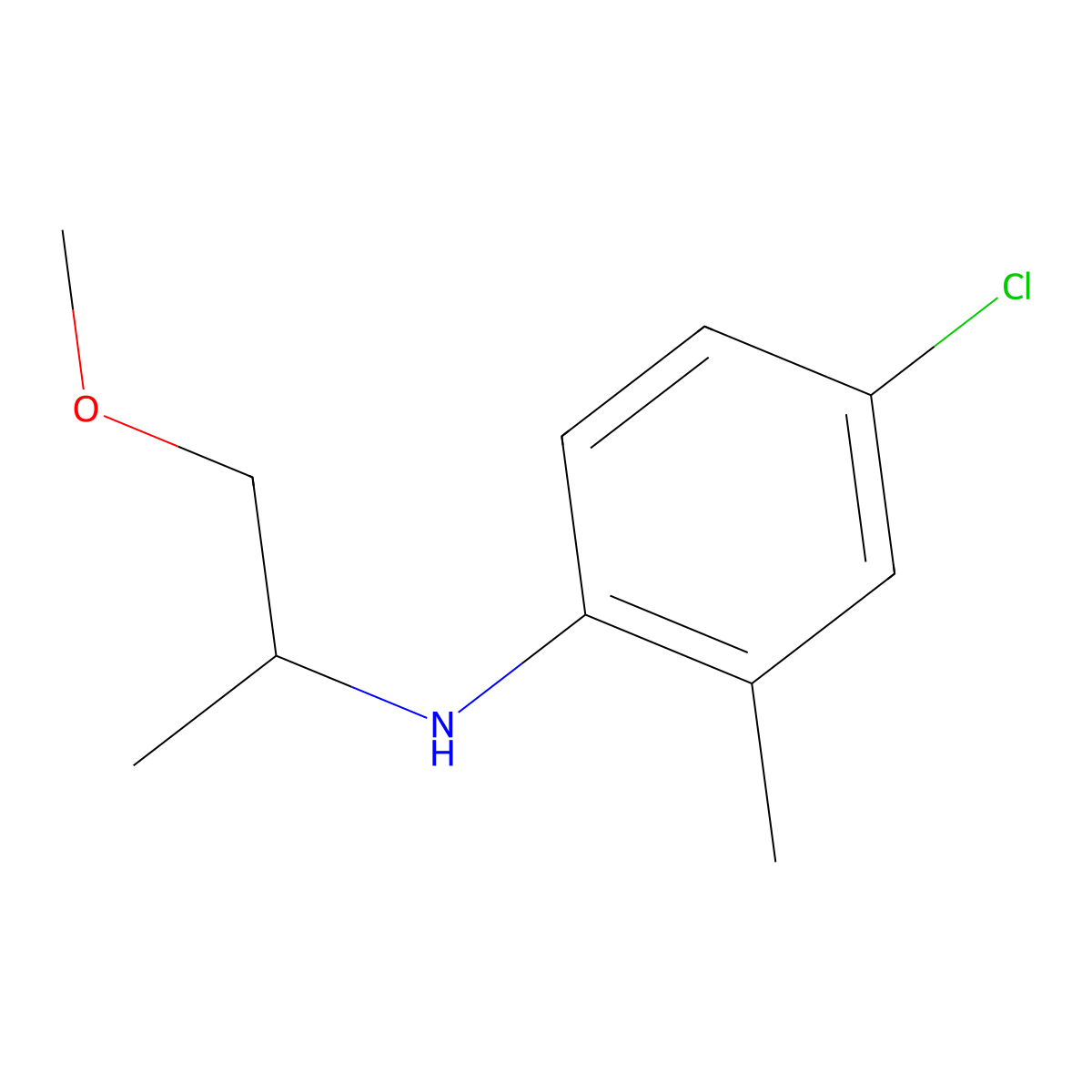 4-chloro-N-(1-methoxypropan-2-yl)-2-methylaniline molecular structure, CAS 1249151-48-1