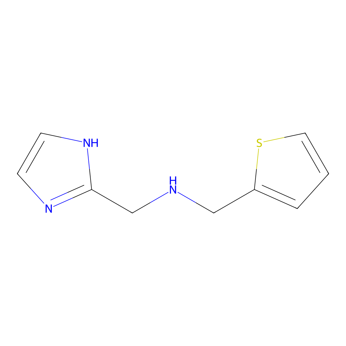 [(1H-imidazol-2-yl)methyl][(thiophen-2-yl)methyl]amine molecular structure, CAS 1249152-47-3