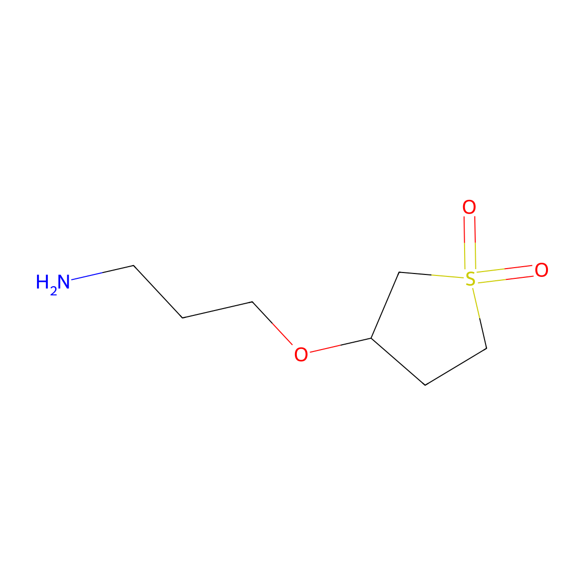 3-(3-Aminopropoxy)tetrahydrothiophene 1,1-dioxide molecular structure, CAS 1249152-58-6