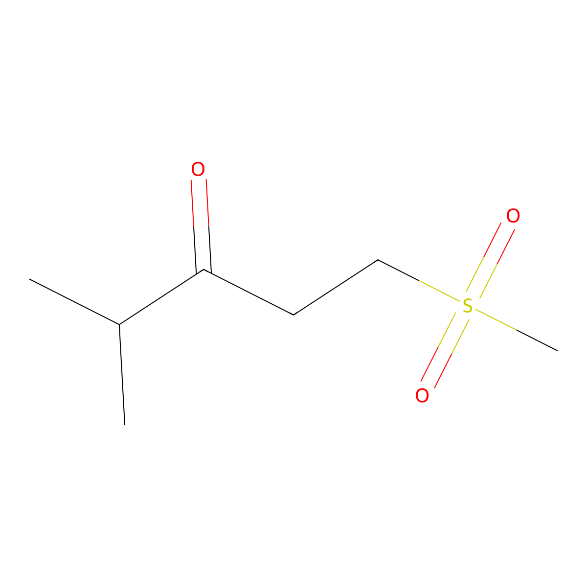 1-Methanesulfonyl-4-methylpentan-3-one molecular structure, CAS 1249154-18-4