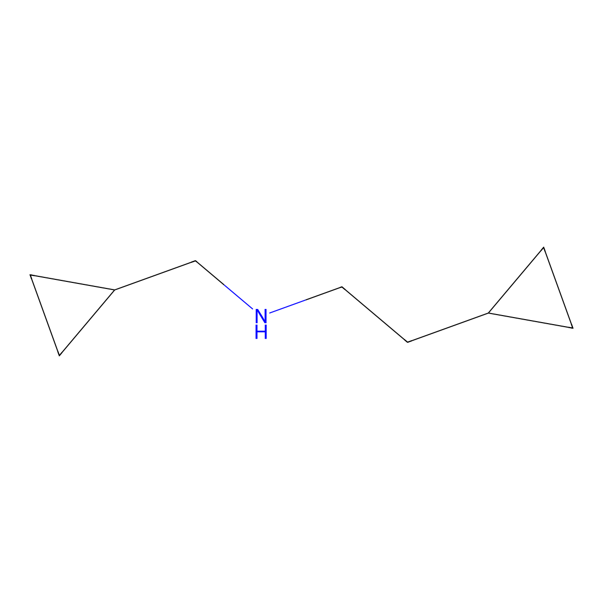 (2-Cyclopropylethyl)(cyclopropylmethyl)amine molecular structure, CAS 1249154-28-6