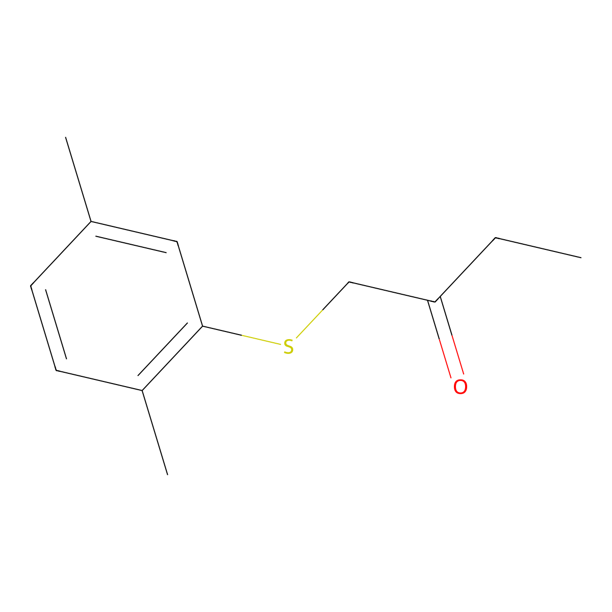 1-((2,5-Dimethylphenyl)thio)butan-2-one molecular structure, CAS 1249155-59-6