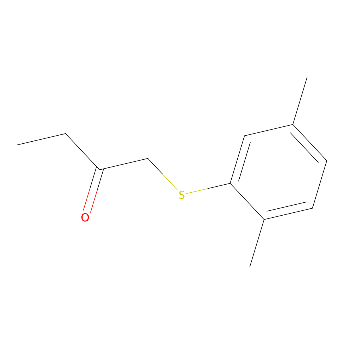 1-((2,5-Dimethylphenyl)thio)butan-2-one molecular structure, CAS 1249155-59-6