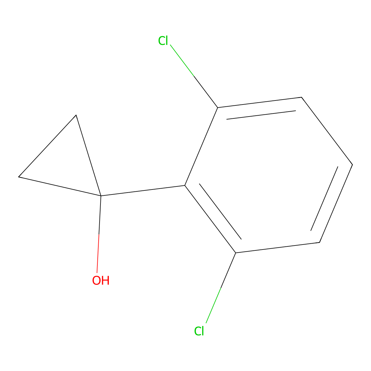1-(2,6-Dichlorophenyl)cyclopropan-1-ol molecular structure, CAS 1249156-21-5