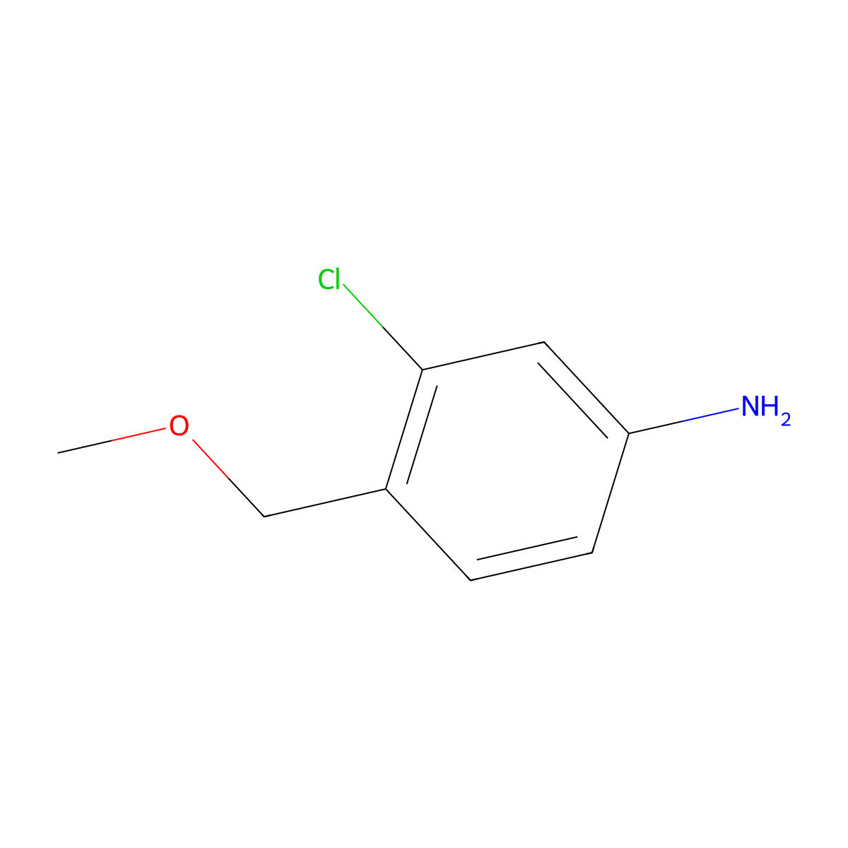 3-Chloro-4-(methoxymethyl)aniline molecular structure, CAS 1249156-97-5