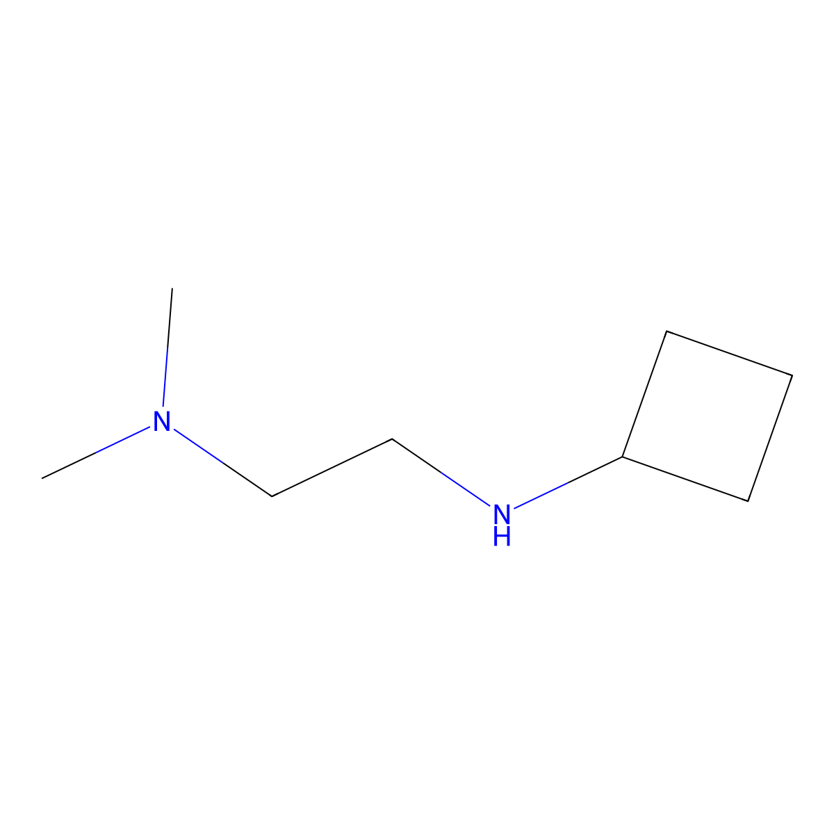 N-[2-(dimethylamino)ethyl]cyclobutanamine molecular structure, CAS 1249157-50-3