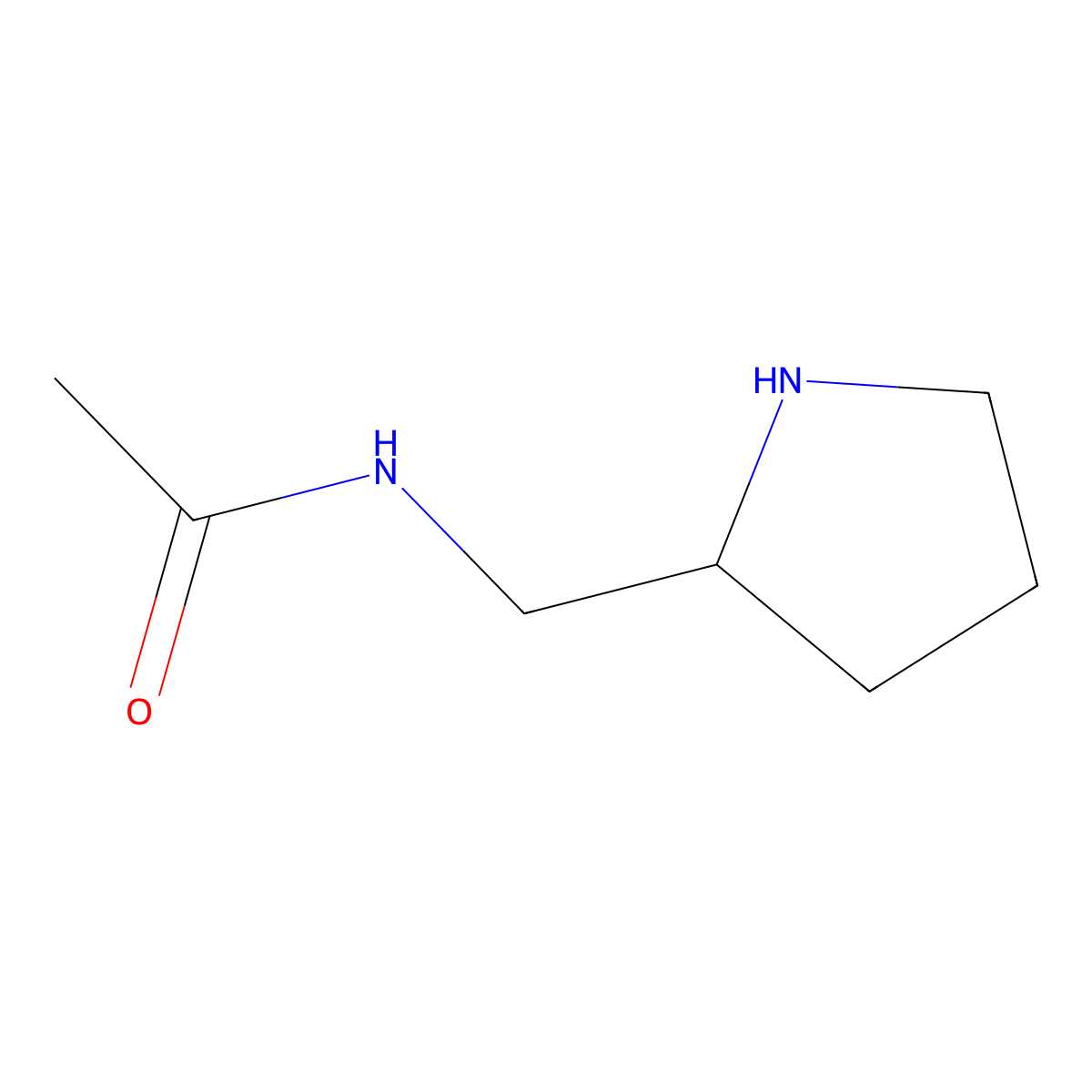 N-(pyrrolidin-2-ylmethyl)acetamide molecular structure, CAS 1249159-54-3