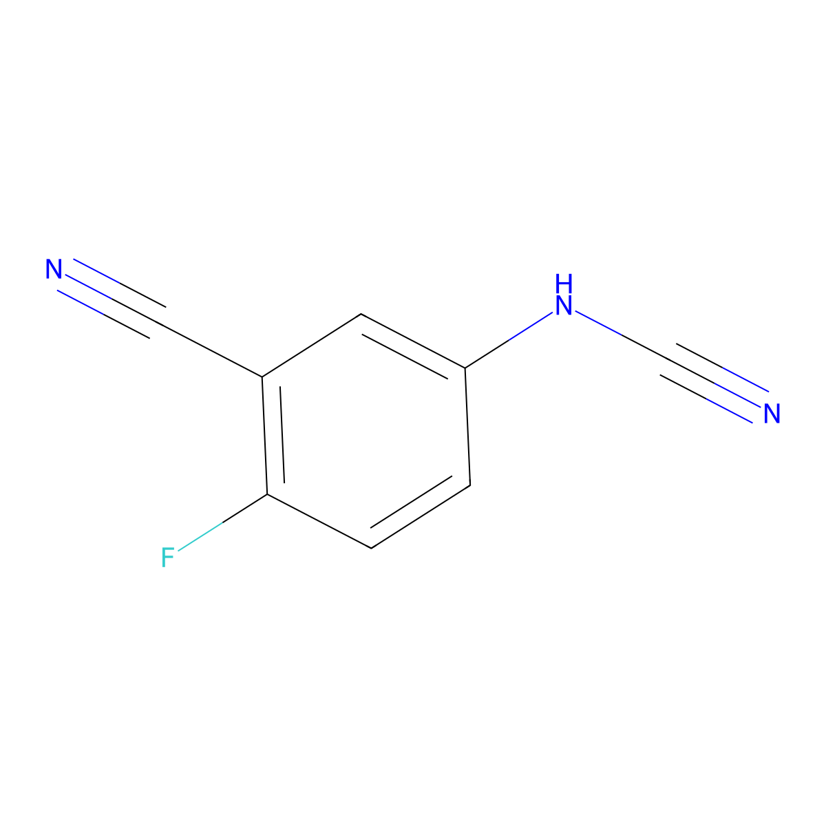 5-(Cyanoamino)-2-fluorobenzonitrile molecular structure, CAS 1249162-71-7