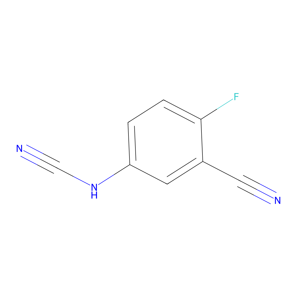5-(Cyanoamino)-2-fluorobenzonitrile molecular structure, CAS 1249162-71-7