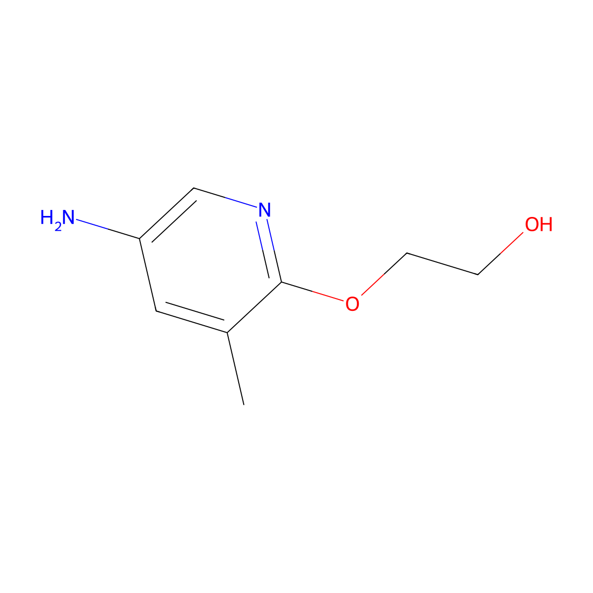 2-[(5-Amino-3-methylpyridin-2-yl)oxy]ethan-1-ol molecular structure, CAS 1249162-86-4