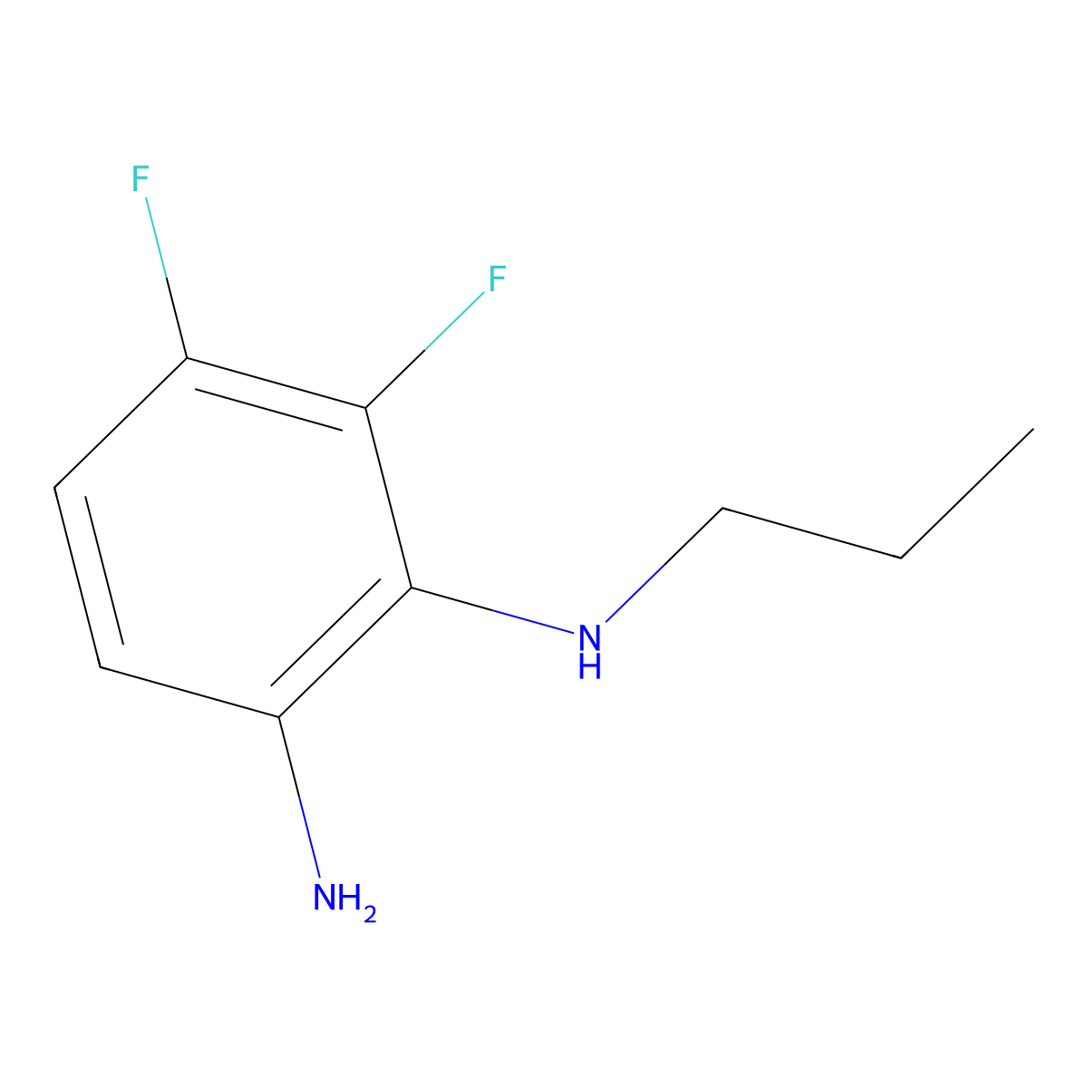 5,6-Difluoro-1-N-propylbenzene-1,2-diamine molecular structure, CAS 1249165-13-6