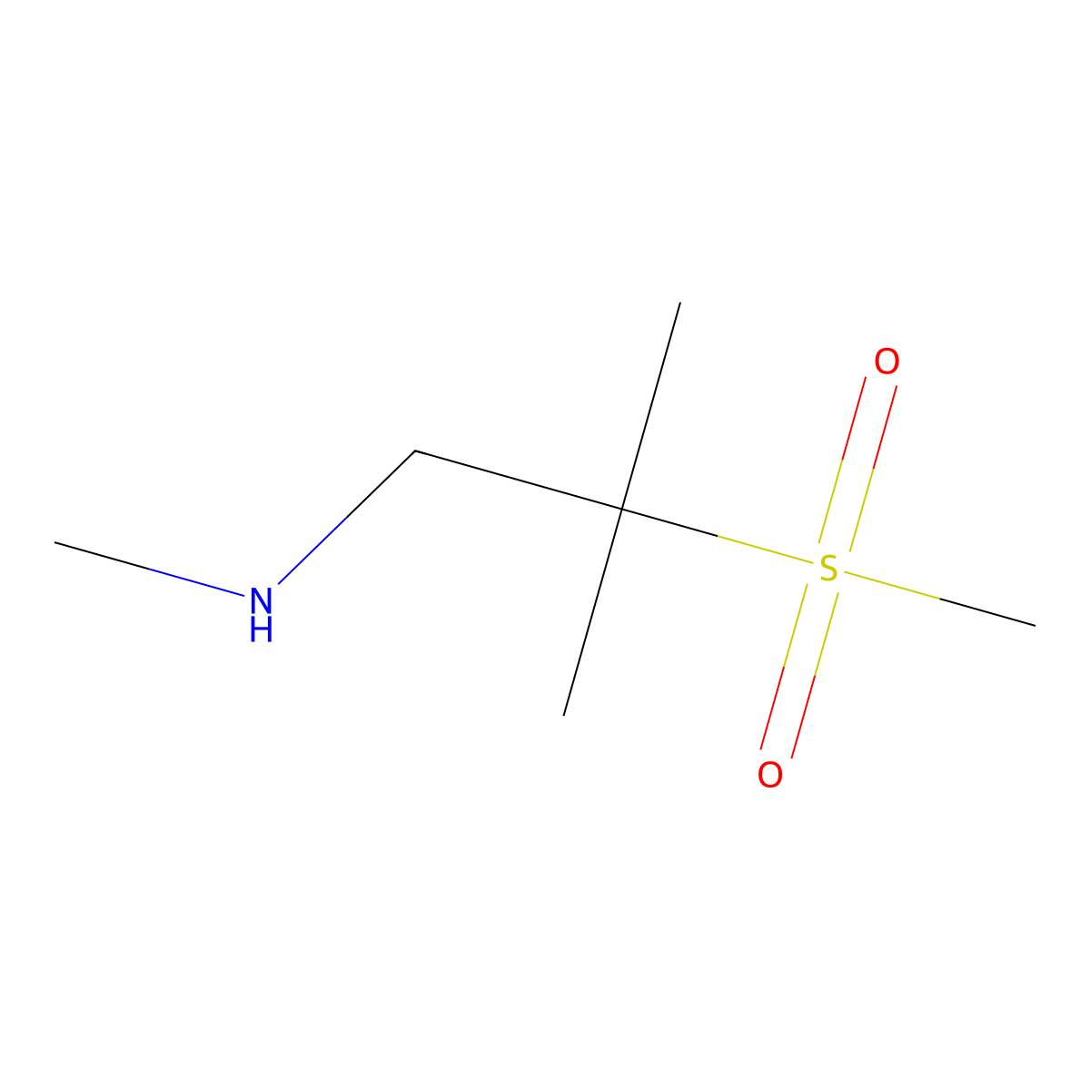 (2-Methanesulfonyl-2-methylpropyl)(methyl)amine molecular structure, CAS 1249167-64-3
