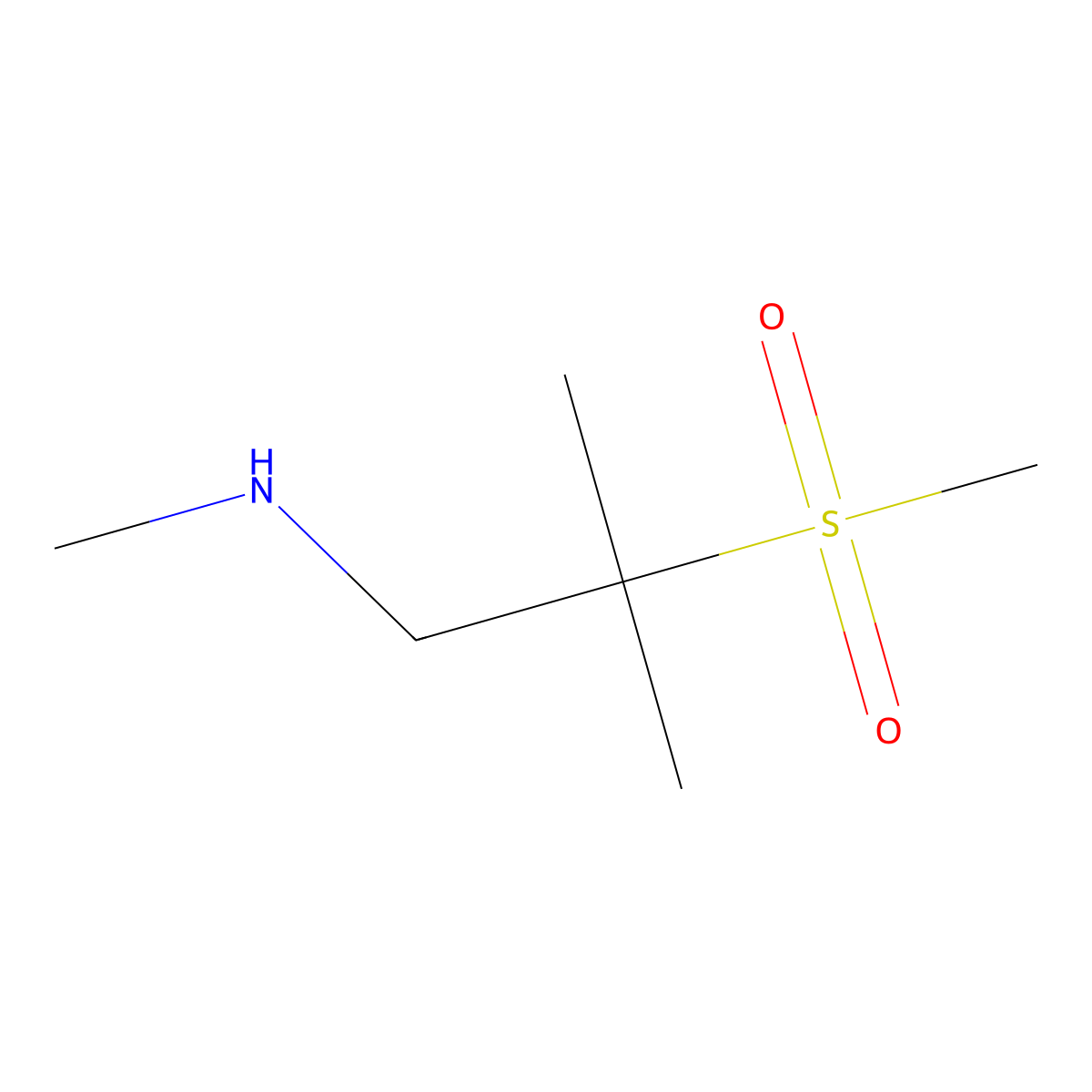 (2-Methanesulfonyl-2-methylpropyl)(methyl)amine molecular structure, CAS 1249167-64-3