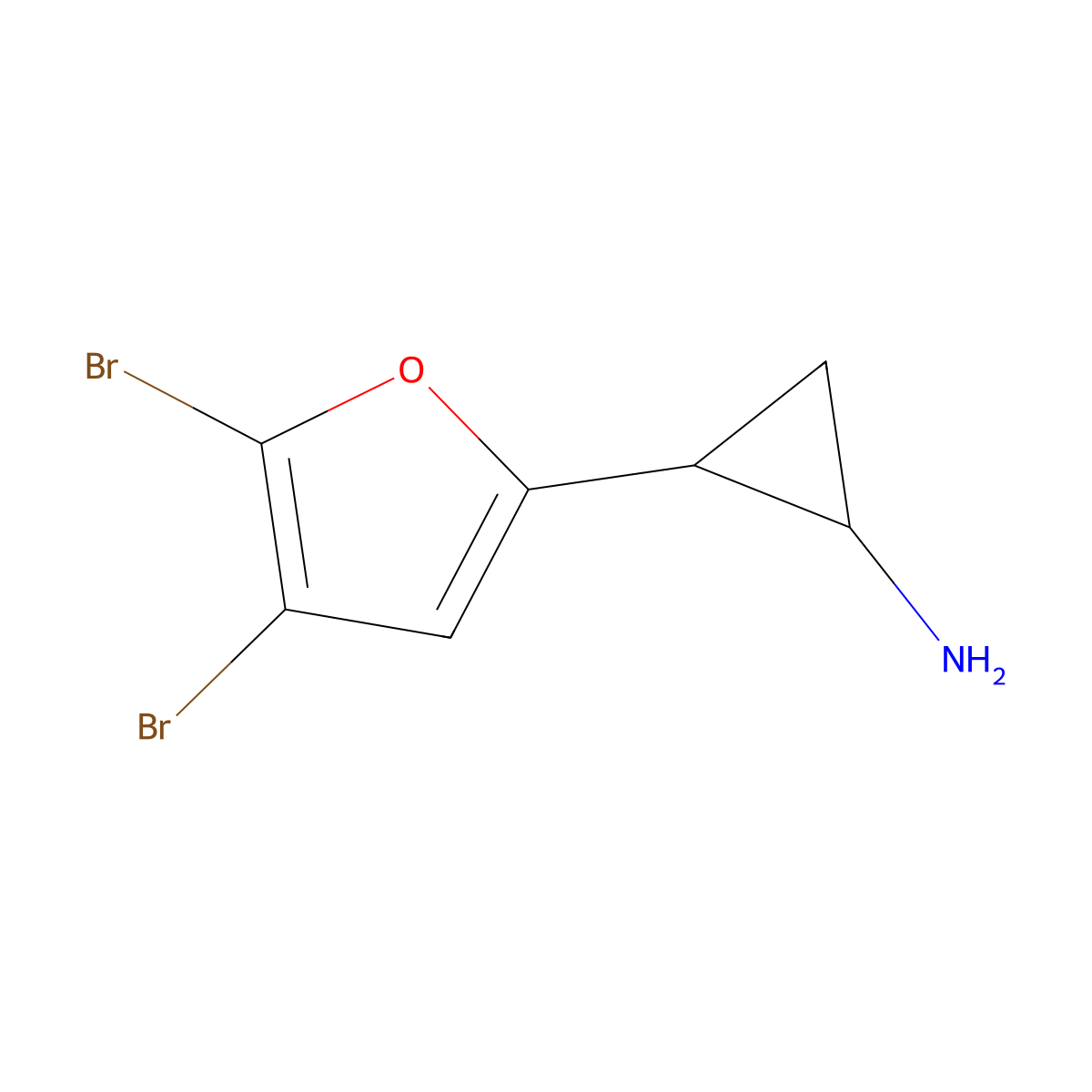 2-(4,5-Dibromofuran-2-yl)cyclopropan-1-amine molecular structure, CAS 1249171-28-5