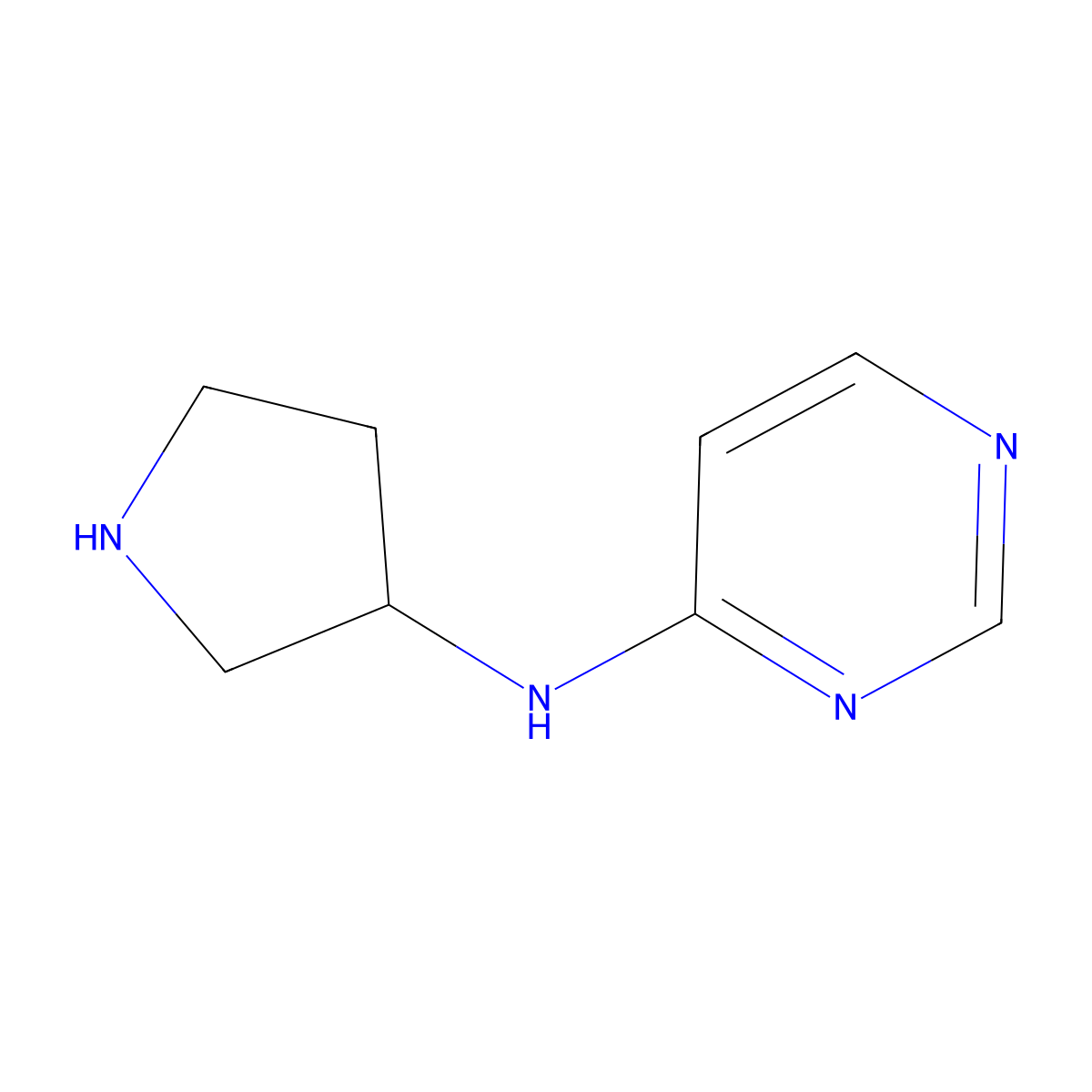N-(pyrrolidin-3-yl)pyrimidin-4-amine molecular structure, CAS 1249172-01-7