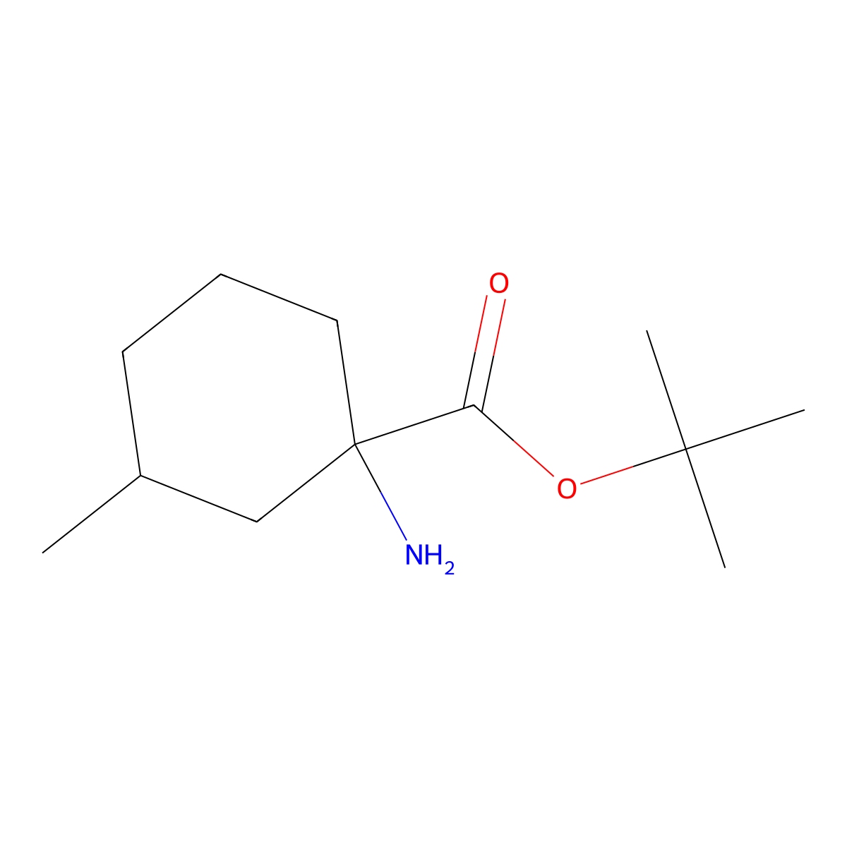 Tert-butyl 1-amino-3-methylcyclohexane-1-carboxylate molecular structure, CAS 1249177-83-0