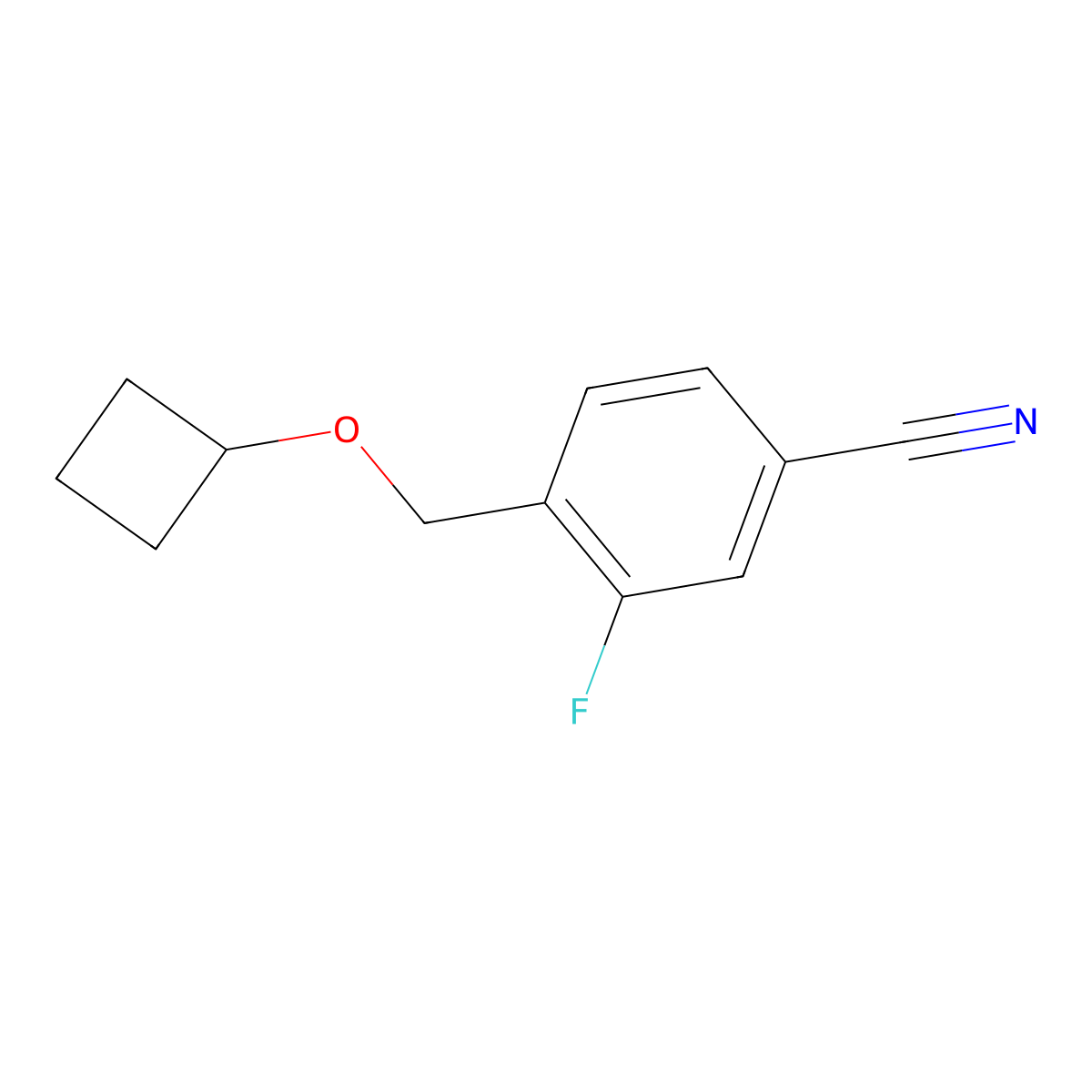 4-(Cyclobutoxymethyl)-3-fluorobenzonitrile molecular structure, CAS 1249177-89-6