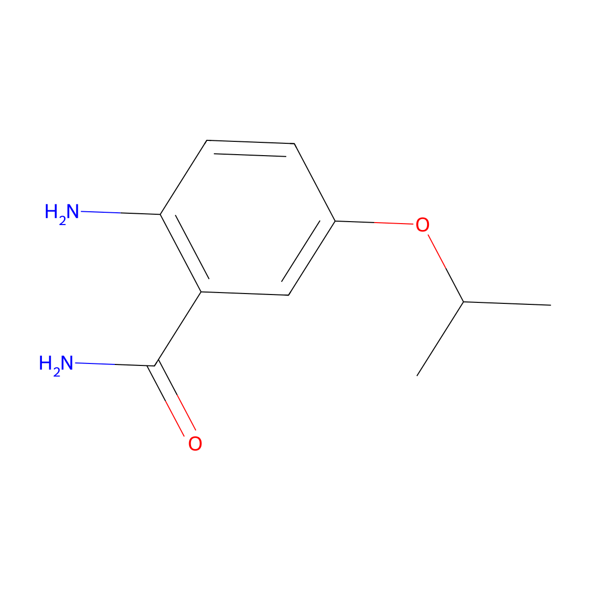 2-Amino-5-isopropoxybenzamide molecular structure, CAS 1249178-13-9