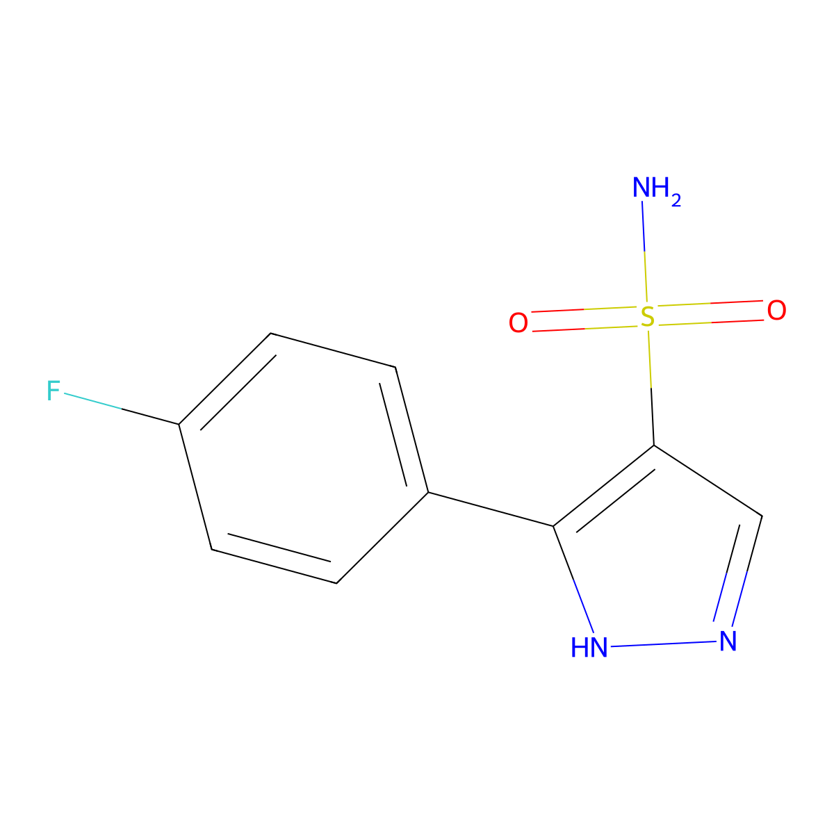 3-(4-Fluorophenyl)-1h-pyrazole-4-sulfonamide molecular structure, CAS 1249178-21-9
