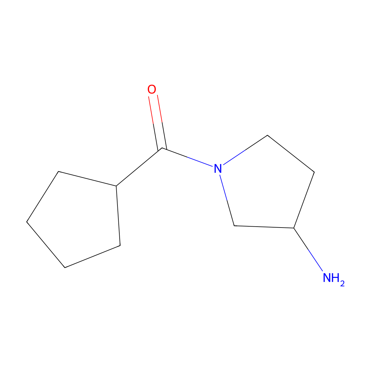 1-Cyclopentanecarbonylpyrrolidin-3-amine molecular structure, CAS 1249178-91-3
