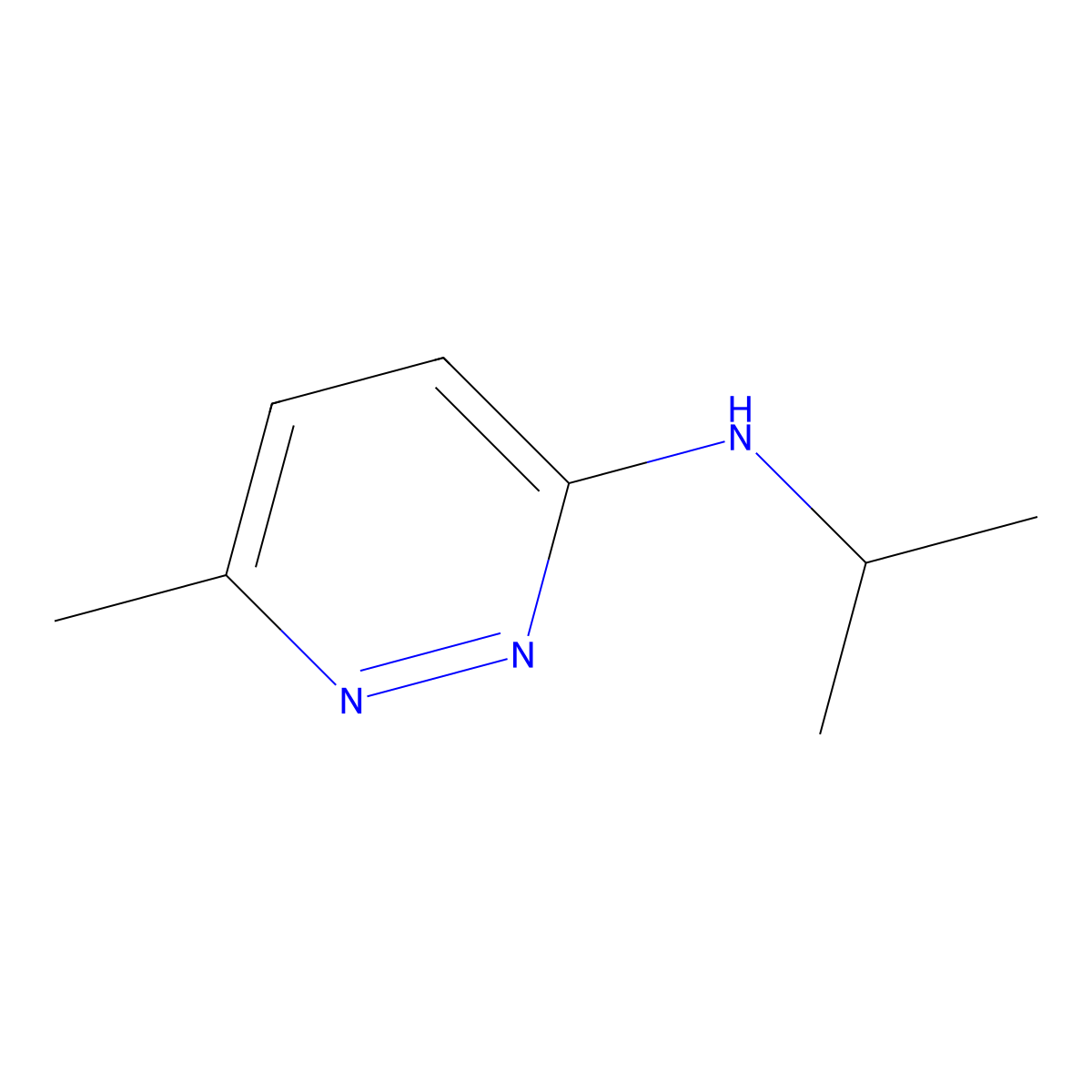 6-methyl-N-(propan-2-yl)pyridazin-3-amine molecular structure, CAS 1249179-90-5